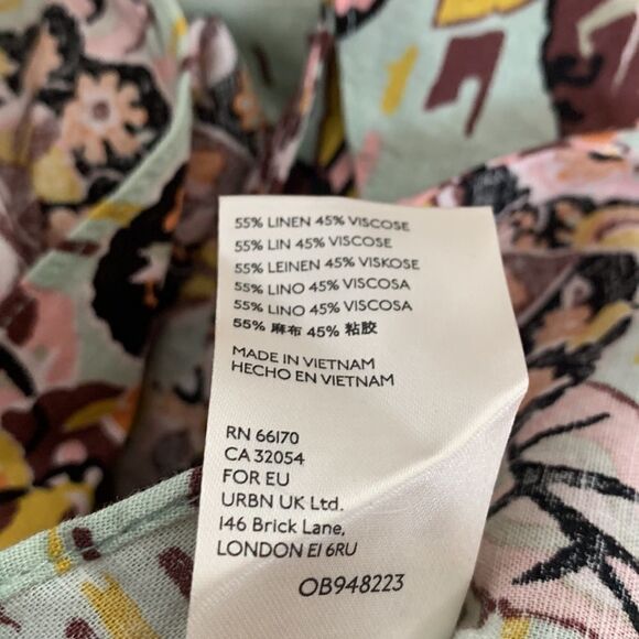 Free People Summer in Tulum Linen Blend Peplum Hem Tunic S - Picture 8 of 8